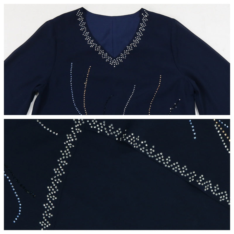 Rochie elegantă cu mânecă lungă pentru femei cu curea-5