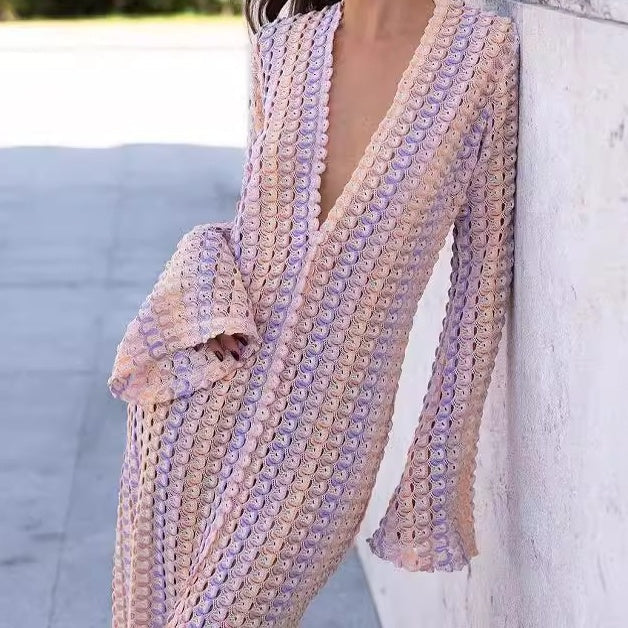 Rochie la modă cu decolteu adânc în V-2