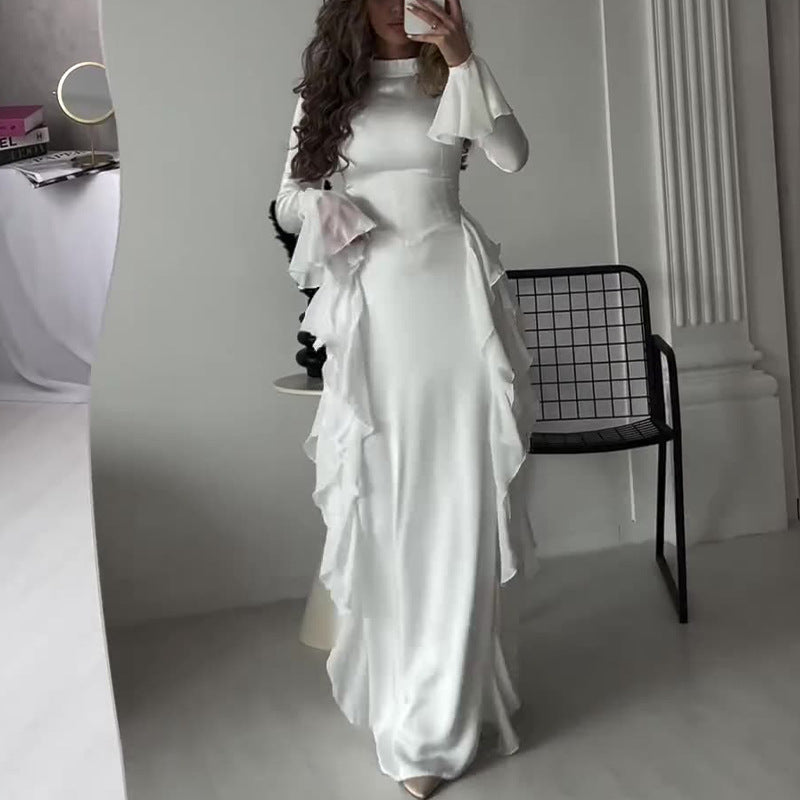 【✨Eleganță supremă】👗Rochie cu mânecă evazată-2