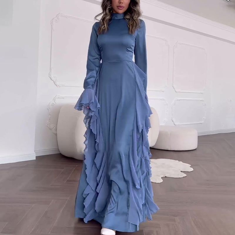 【✨Eleganță supremă】👗Rochie cu mânecă evazată-6