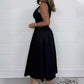🌷Gât pătrat Moda fără mâneci A-line rochie-3