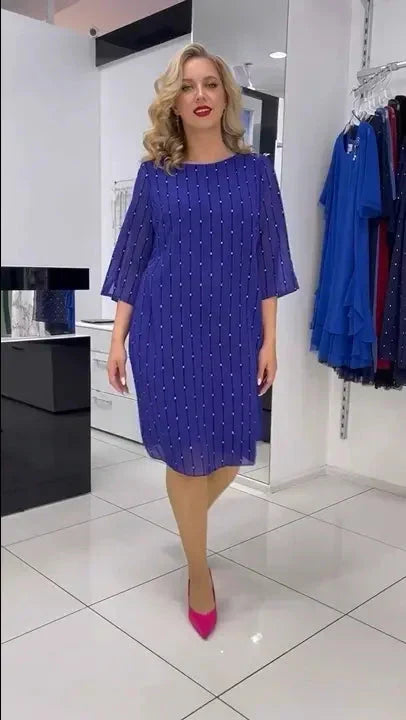 👗 Rochii cu guler rotund și imprimeu pentru femei