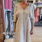 【✨Atât de mult pentru eleganță】👗Rochie lungă de culoare solidă cu gât în V pentru femei-8