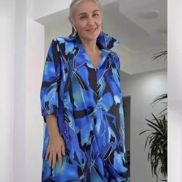 🌟Rochie la modă cu revere și decolteu în V🌟-3