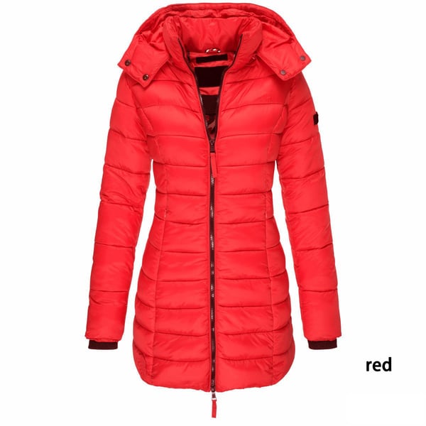💖Femei de iarna bumbac jumătate Coat cald cu glugă Jacket🎁-9