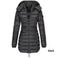 💖Femei de iarna bumbac jumătate Coat cald cu glugă Jacket🎁-8