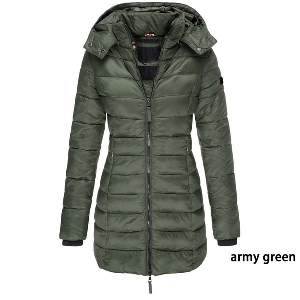💖Femei de iarna bumbac jumătate Coat cald cu glugă Jacket🎁-4
