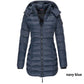 💖Femei de iarna bumbac jumătate Coat cald cu glugă Jacket🎁-2