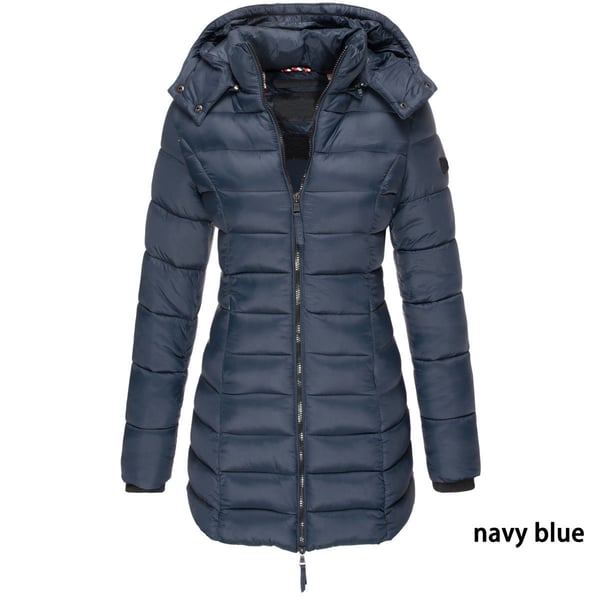 💖Femei de iarna bumbac jumătate Coat cald cu glugă Jacket🎁-2