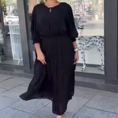 💝Rochie la modă cu gât rotund-1