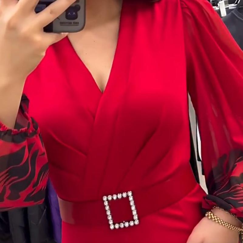 👗  Rochie pentru femei cu decolteu în V-2