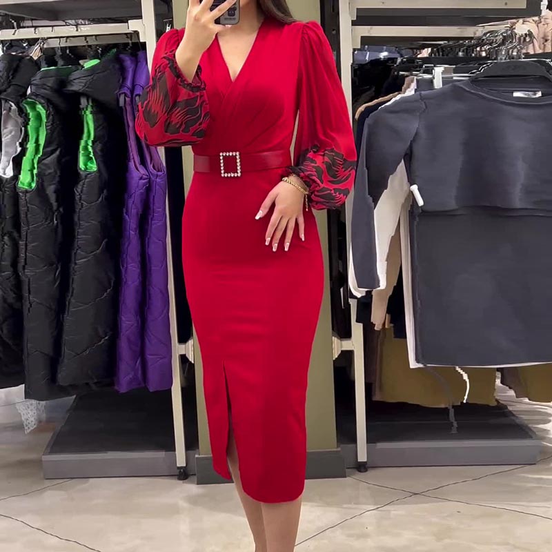 👗  Rochie pentru femei cu decolteu în V-6