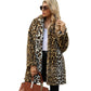 ❄️Zimné Specials❄️Women je módne Leopard tlač teplé Faux kožušiny strednej dĺžky kabát