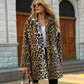 🔥 Haina de iarnă cu blană falsă Leopard Lapel la modă pentru femei-1