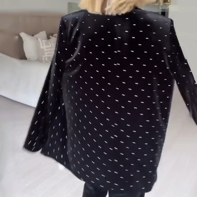 ✨Blazer din catifea cu diamante-7