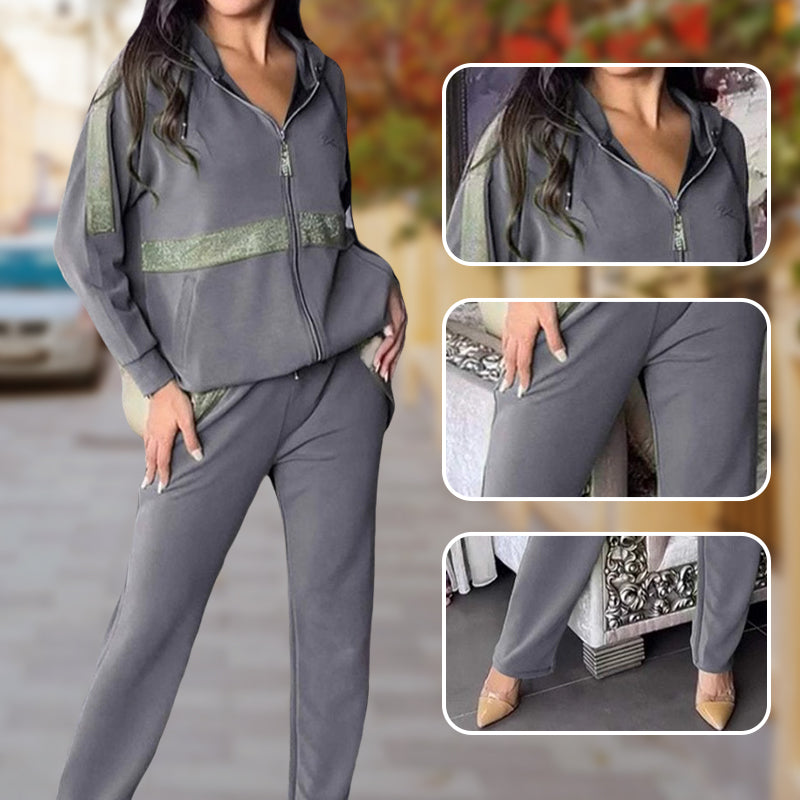 Set 2 piese casual de culoare solidă-6