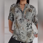 【M-4XL】🌸Dámska ležérna košeľa s potlačou na polovicu gombíka