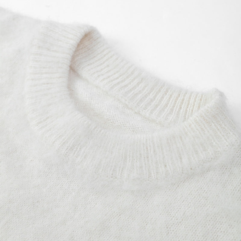 🎄Pulover cu mânecă lungă de culoare solidă pentru femei Crewneck-8