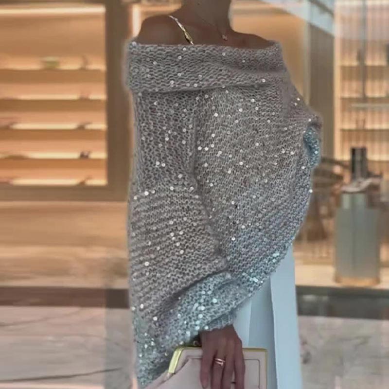 🛍️Pulover de femei fără umăr Cosy Loose-7