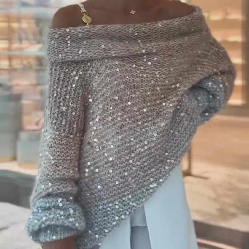 🛍️Pulover de femei fără umăr Cosy Loose-10