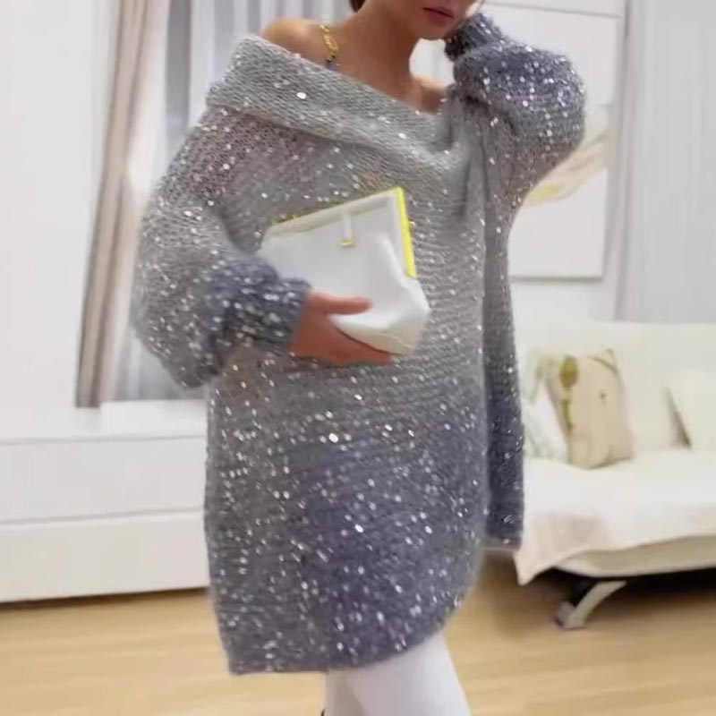 🛍️Pulover de femei fără umăr Cosy Loose-11