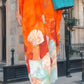 Rochie lungă lejeră cu mâneci pe jumătate cu imprimeu floral-9