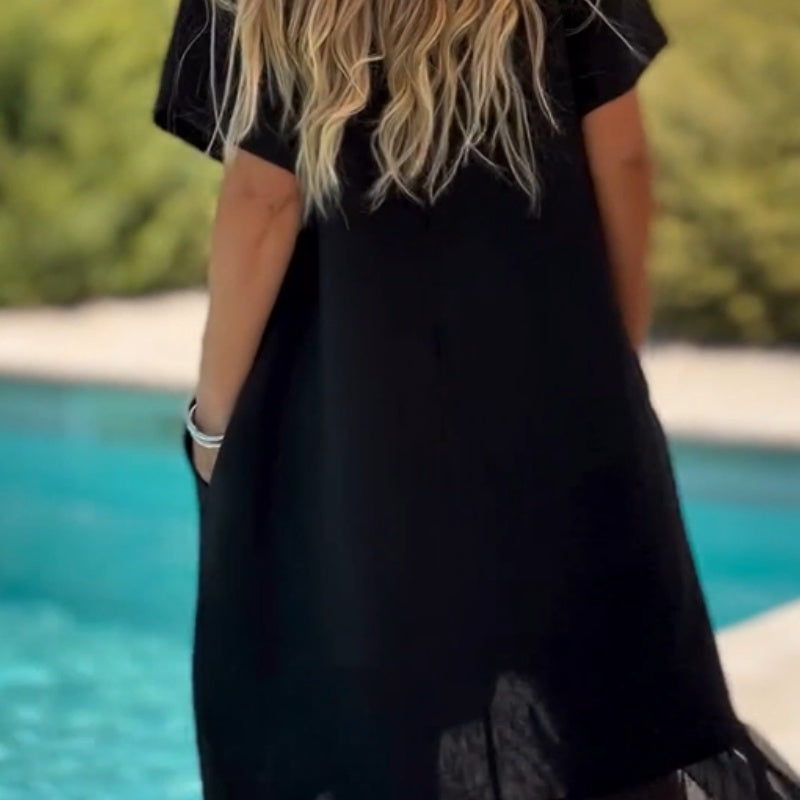 🌸 Rochie neagră elegantă pentru femei-5