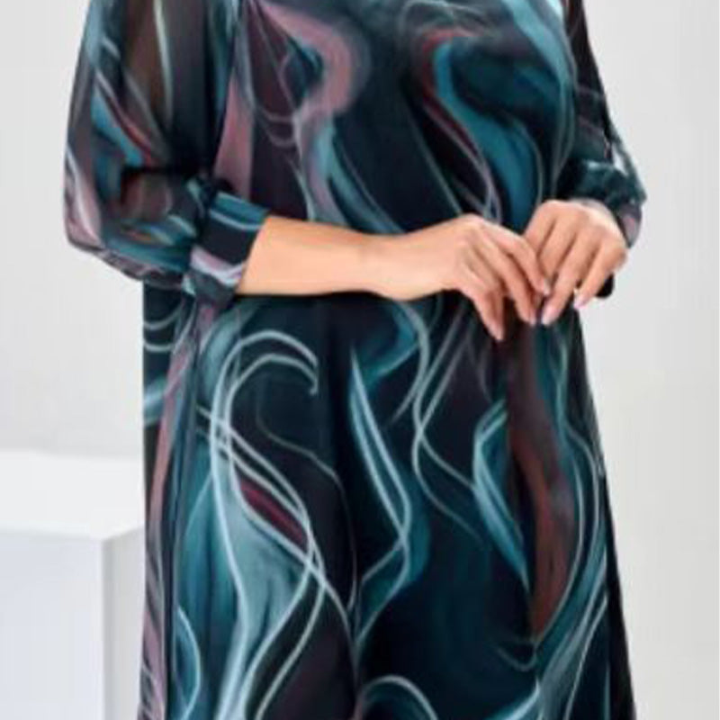 👗Femei la modă respirabil rochie vrac-3