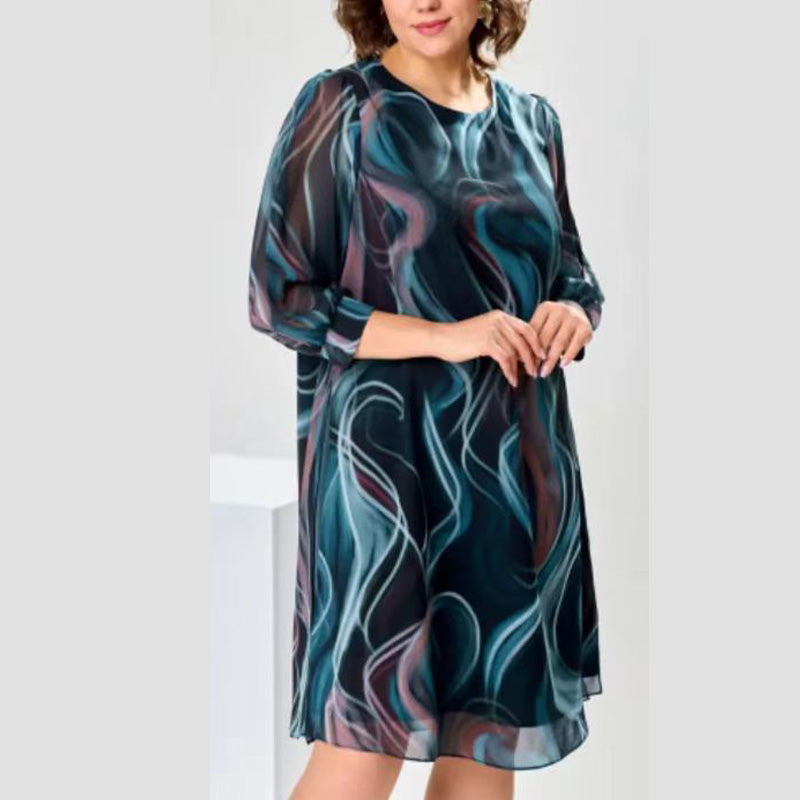 👗Femei la modă respirabil rochie vrac-1