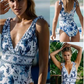 🌸Cel mai bine vândut! 🩱Costum de baie cu decolteu în V și fustă💃-1