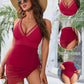 🩱Costum de baie din plasă, cu sarong, pentru slăbit-8
