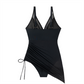 🩱Costum de baie din plasă, cu sarong, pentru slăbit-11