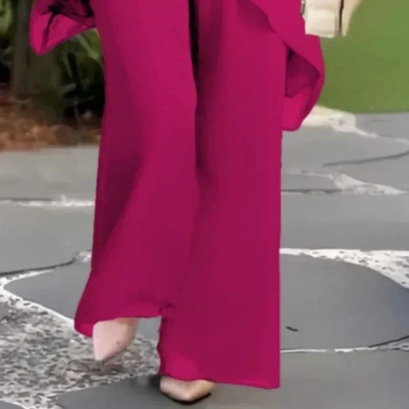 💝Moda de vara Chiffon doamnelor Plus Dimensiune două piese Set-8
