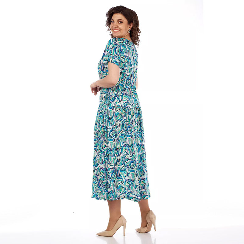 🌸【S-4XL】 Rochie de vară din șifon cu dungi-3