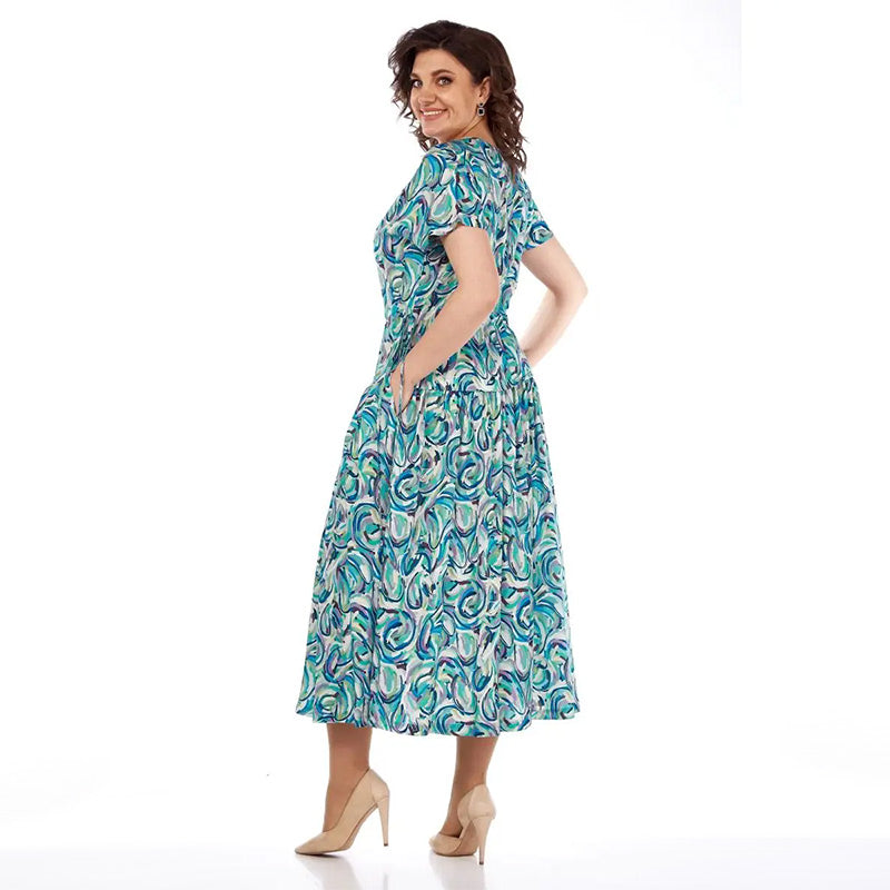 🌸【S-4XL】 Rochie de vară din șifon cu dungi-4