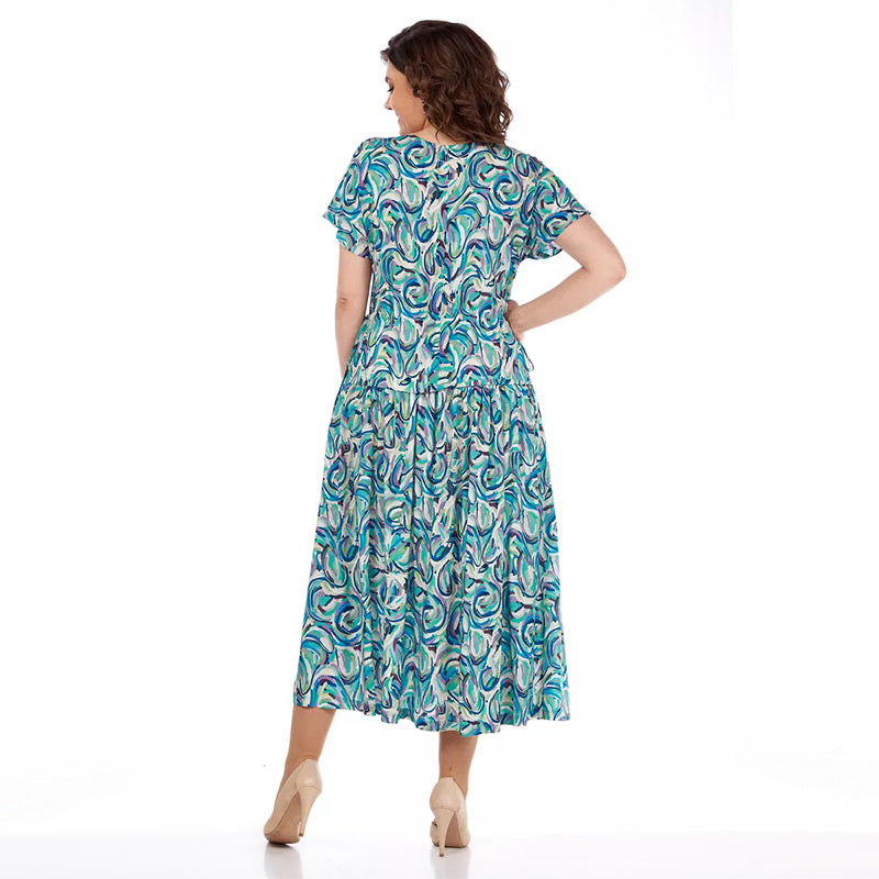 🌸【S-4XL】 Rochie de vară din șifon cu dungi-5