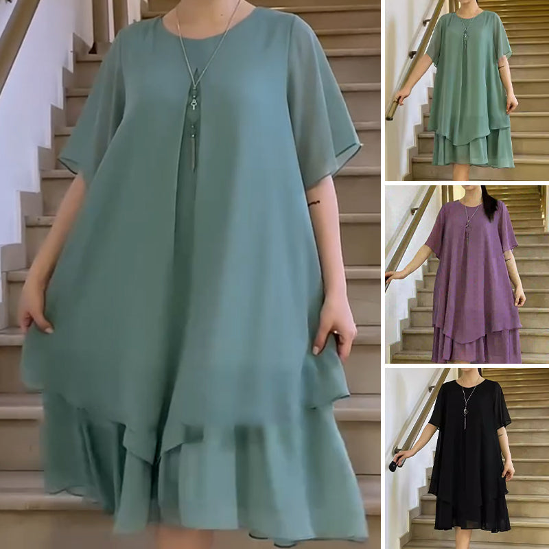 🎀Culoare solidă pentru femei Casual Plus Dimensiune rochie