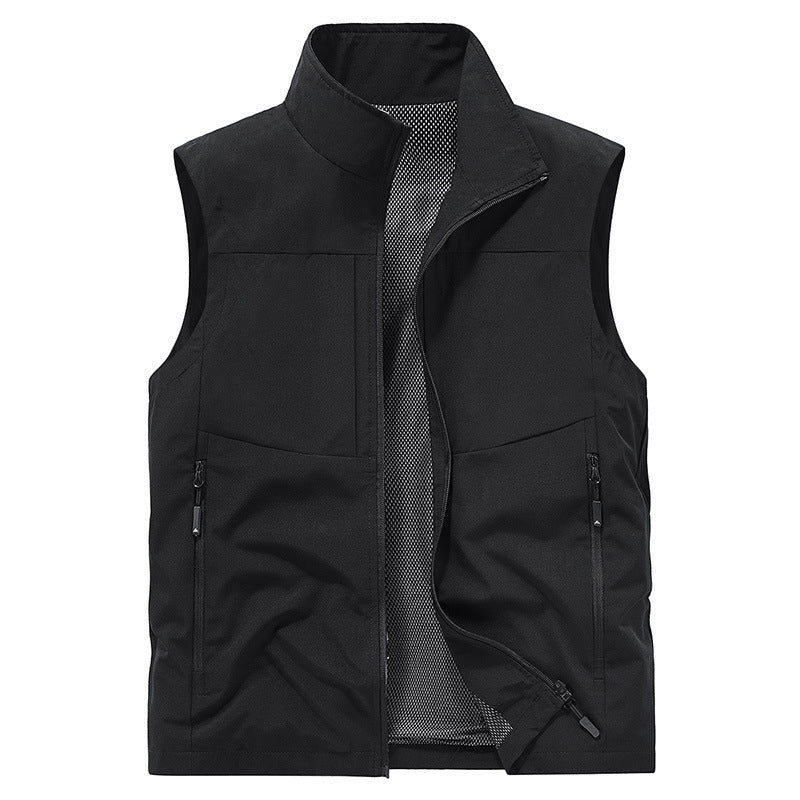 👕Vesta confortabilă pentru bărbați cu uscare rapidă, cu buzunare-10