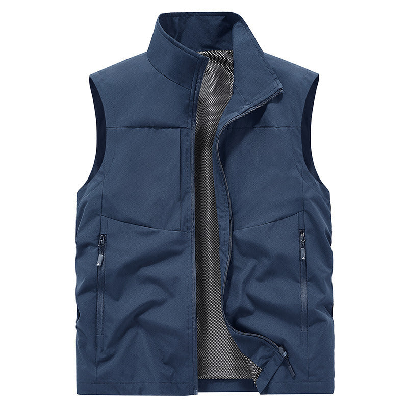 👕Vesta confortabilă pentru bărbați cu uscare rapidă, cu buzunare-13