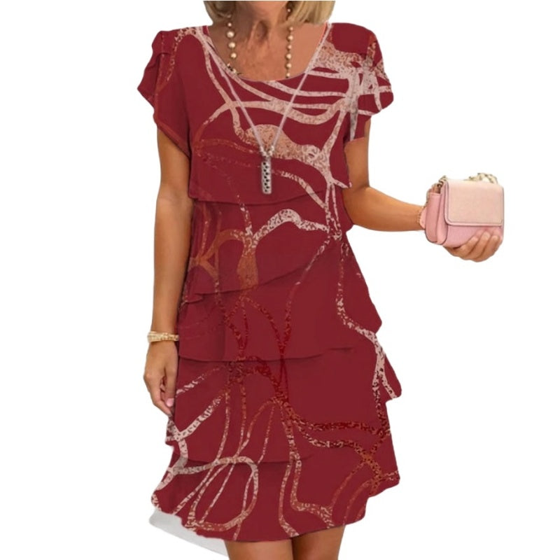 💕Rochie elegantă de damă cu volane-4