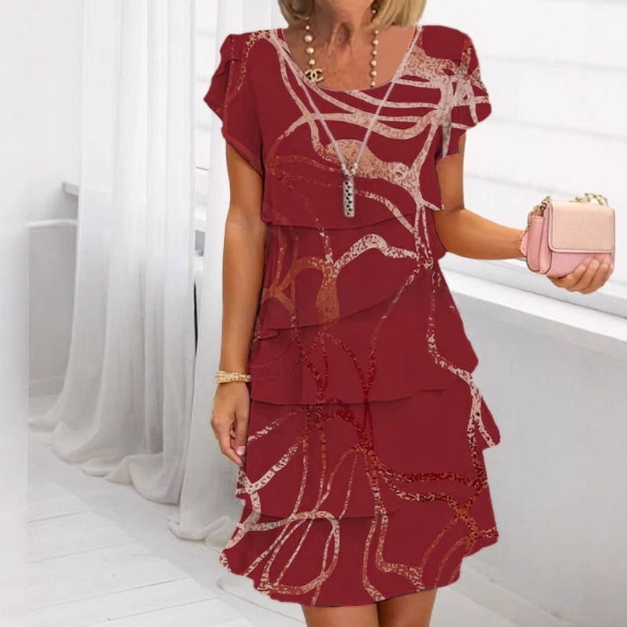 💕Rochie elegantă de damă cu volane-7