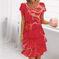 💕Rochie elegantă de damă cu volane-15