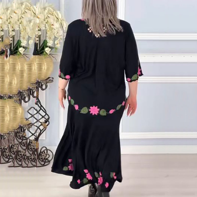 🌷Rochie florală elegantă cu decolteu în V pentru femei-3