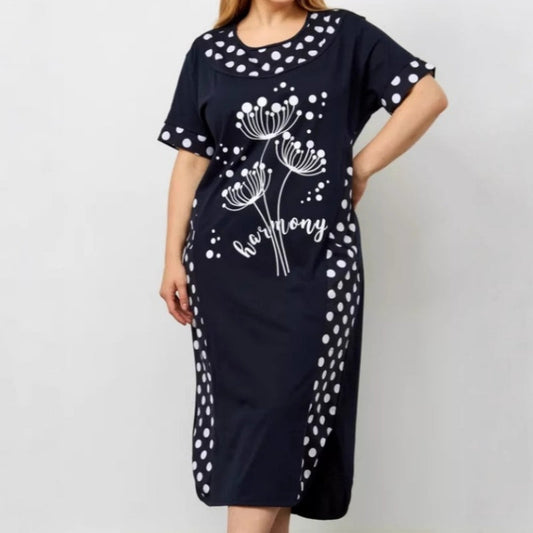 👗Rochie maxi cu buline imprimate
