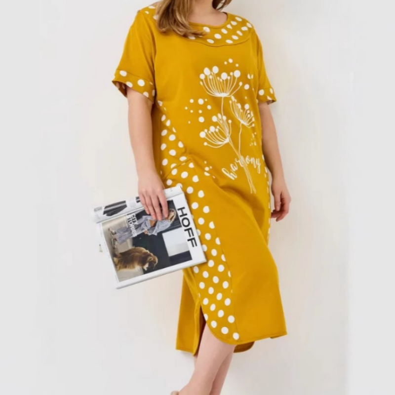 👗Rochie maxi cu buline imprimate-1