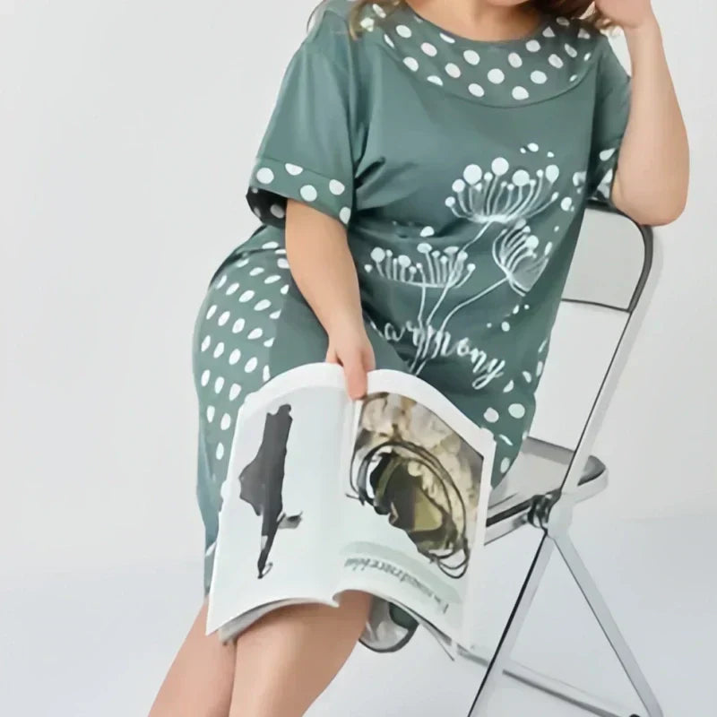 👗Rochie maxi cu buline imprimate-3