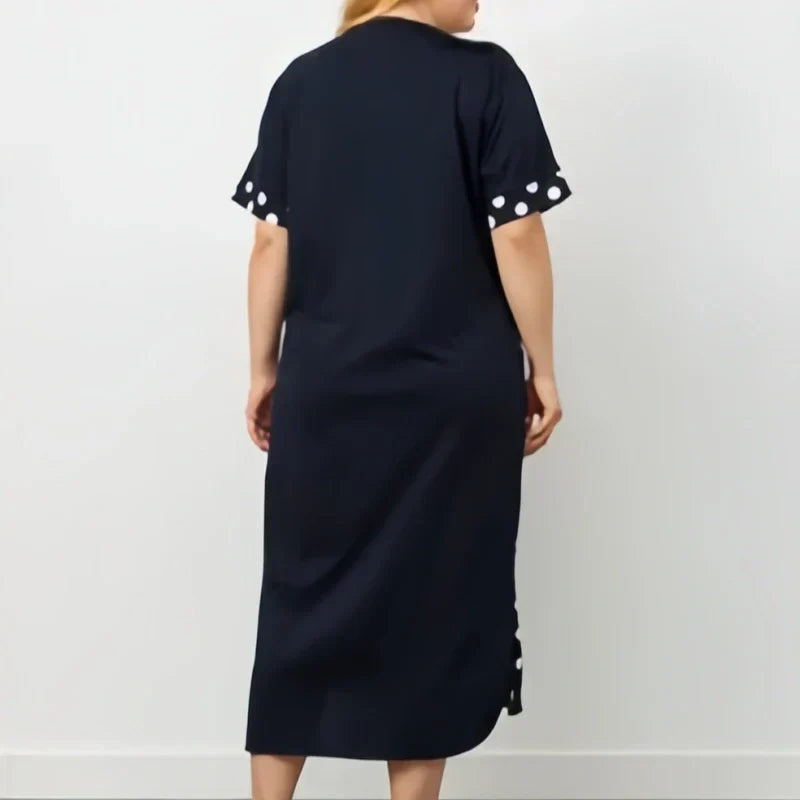 👗Rochie maxi cu buline imprimate-6