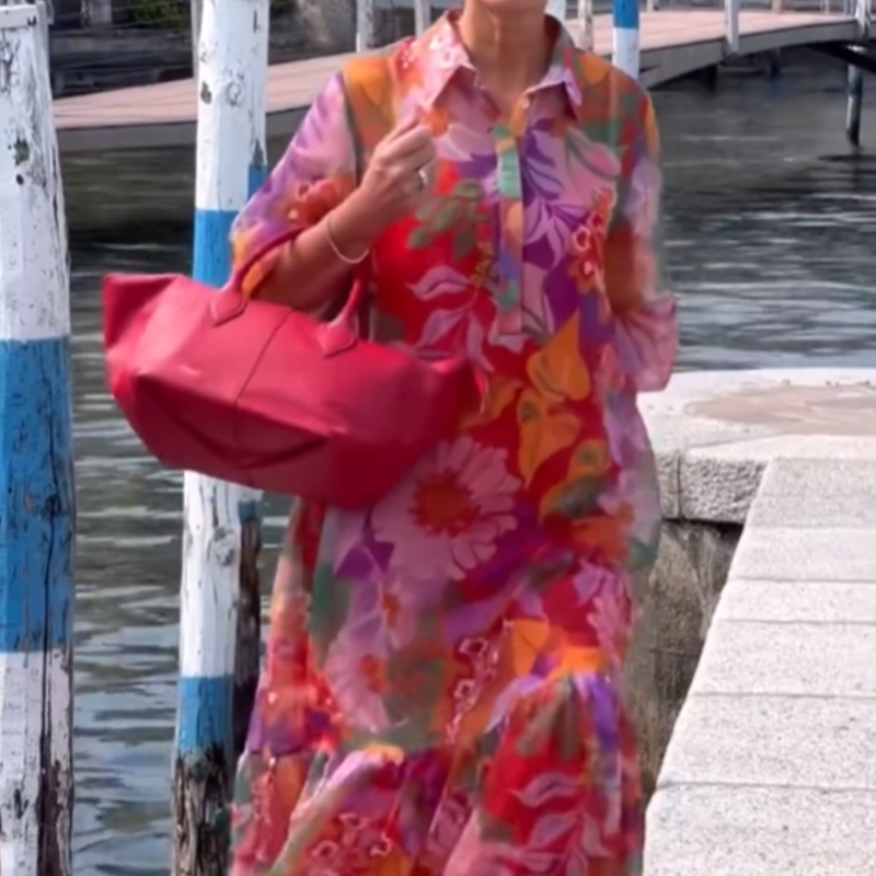 💃Rochie elegantă imprimată din sifon-1