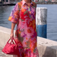 💃Rochie elegantă imprimată din sifon-2