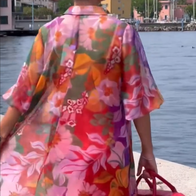 💃Rochie elegantă imprimată din sifon-4